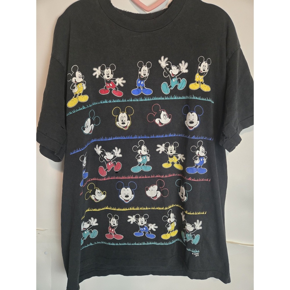 Vintage 90s‎ Mickey Mouse Unlimited T-shirt One Size Xl Thrashed Single Stitch